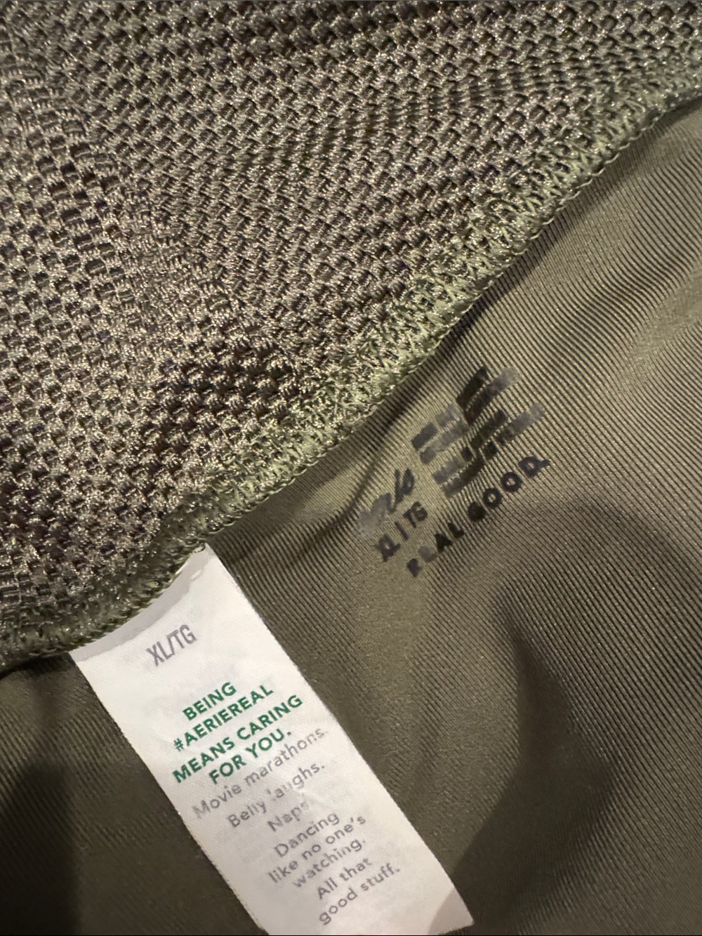 Aerie Olive Green Textured V-Wire Bikini Set - Picture 3 of 4